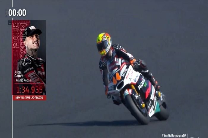 Hasil Kualifikasi Moto2 Emilia Romagna 2024, Aron Canet Cetak Rekor Baru, Pembalap Indonesia Mario Aji Segini